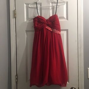 A red cocktail dress